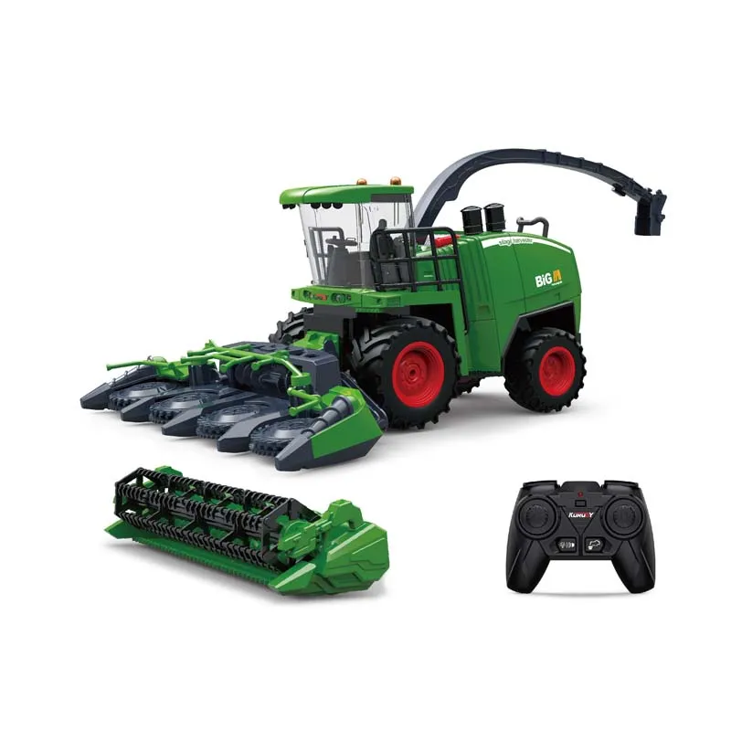 2.4G 6CH Remote Control Farm Tractor Toy Set Children Replace Parts Spray Lighting RC Car Simulation Toys For Kids