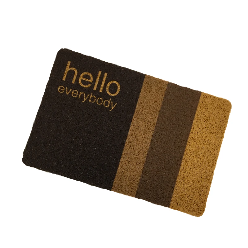 PVC Coco Coir Doormat with Heavy-duty Front Welcome Entrance Door Mats High Traffic Areas Shoe Rugs for Indoor Outdoor Adult