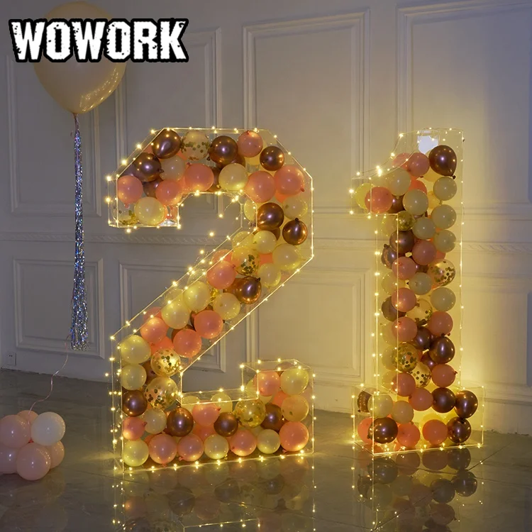  Декоративная рамка WOWORK для праздника дня рождения с большими цифрами буквенный знак свадьбы декоративный