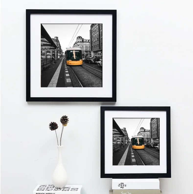 2024 Hot Sale Solid Wood Photo Frame Square Picture Frame For Wall Home Deco