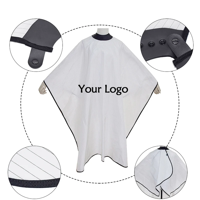 Custom Logo Salon Barber Sets Gown Polyester Haircut Hairdresser Barber Cape And Apron And Hair Dye Cape