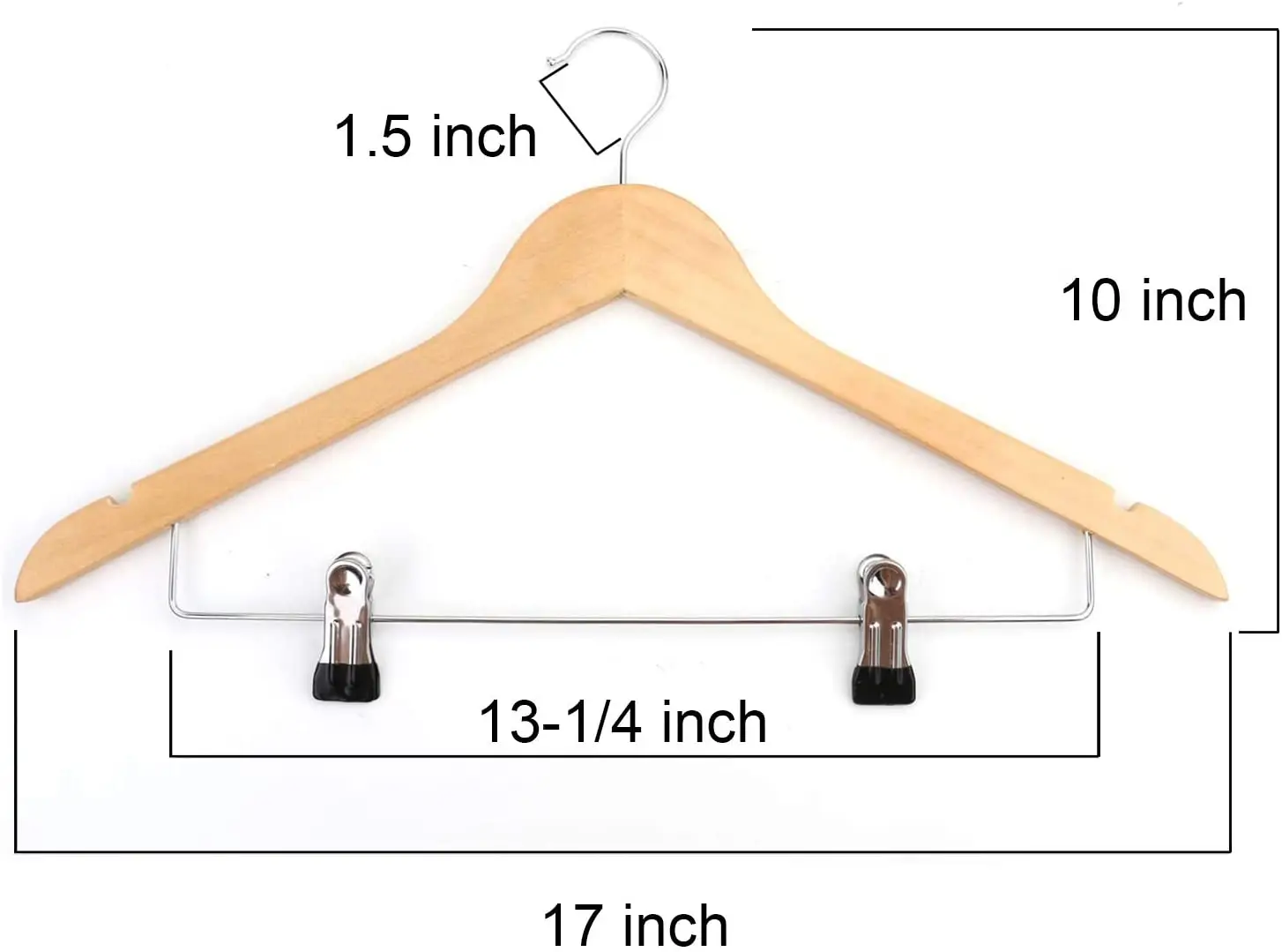 Tailai Wooden Factory Price wholesale natural color custom wooden hanger for clothes Wooden Suit Hangers