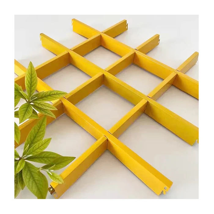 Modern White Solid Color Decorative Aluminum Open Cell Ceiling  Grid Easy To Install Mesh Ceiling