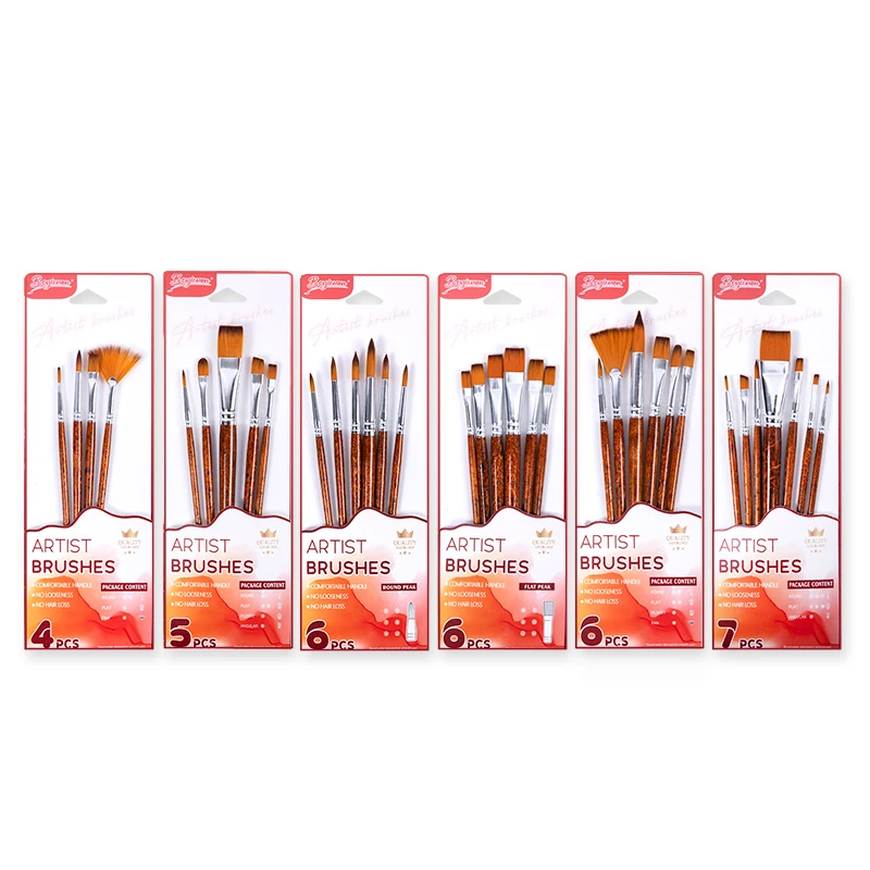Boyi Xuan Wholesale Nylon Hair Artist Paint Brush Set for Art Painting