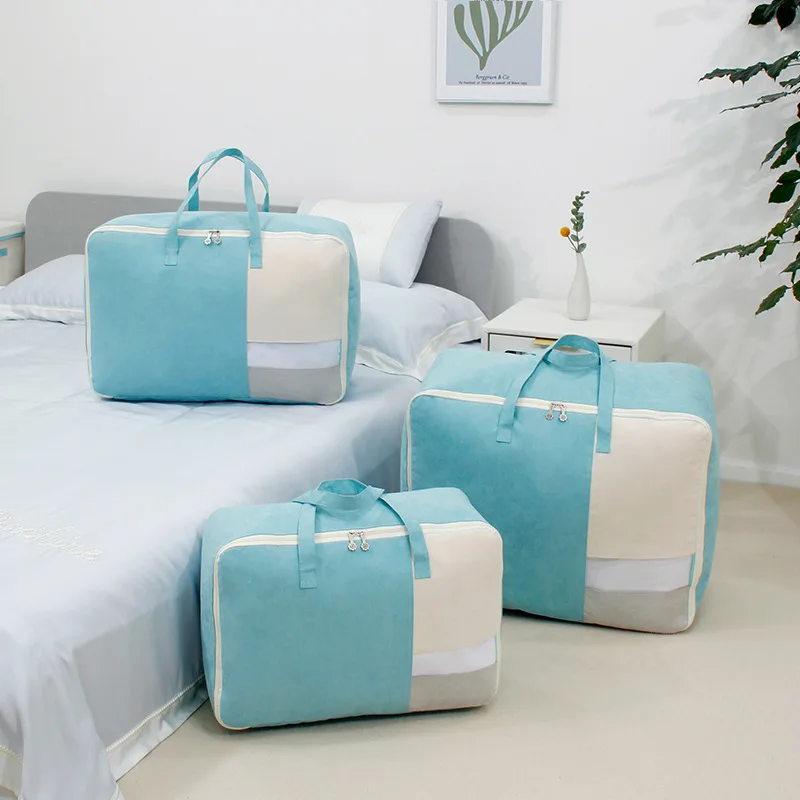 Wholesale Quilt Bag Suede Travel Moving Luggage Packaging Clothes Dust-proof Moisture-proof Bag