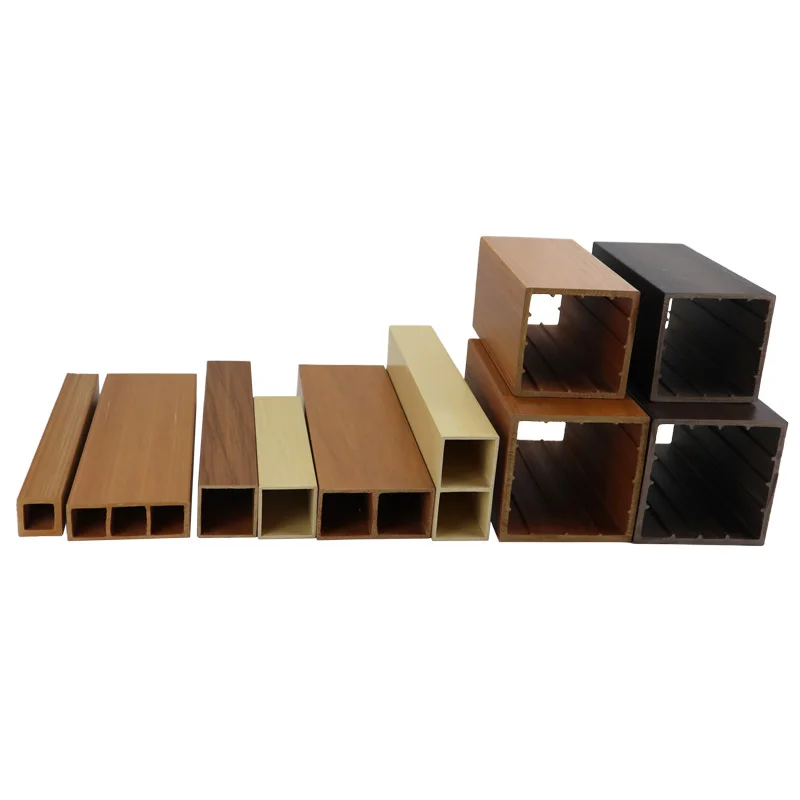 Foshan factory Interior Partition Decoration PVC Square Hollow Tubes Beams Wpc Timber Tube Column Ceiling Paneling