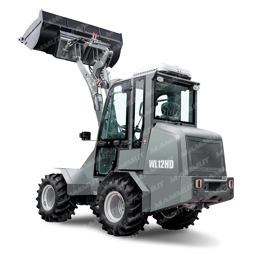 Mammut brand Hydrostatic System Wheel loader WL12HD 1200kg diesel front end bucket compact wheel loader