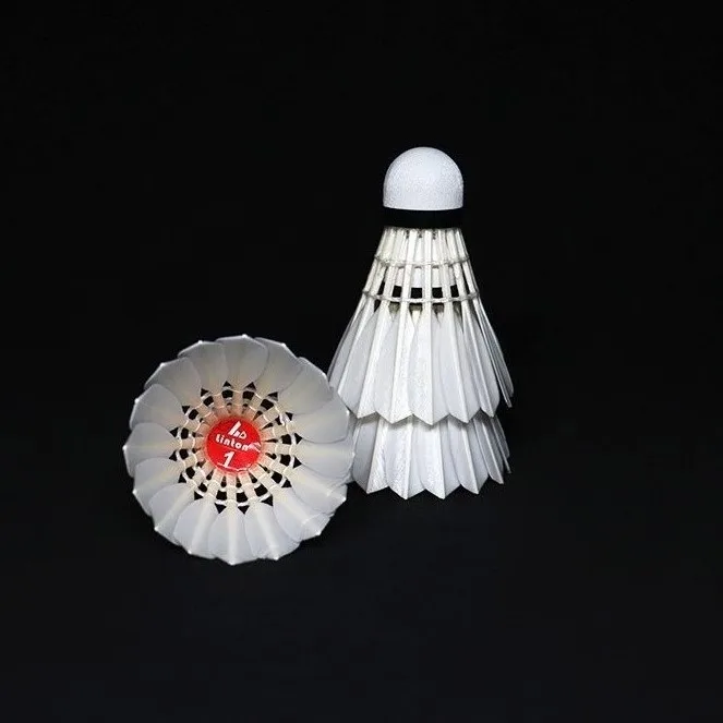 Hot promotional good performance as rsl duck feather custom logo wholesale shuttlecock badminton
