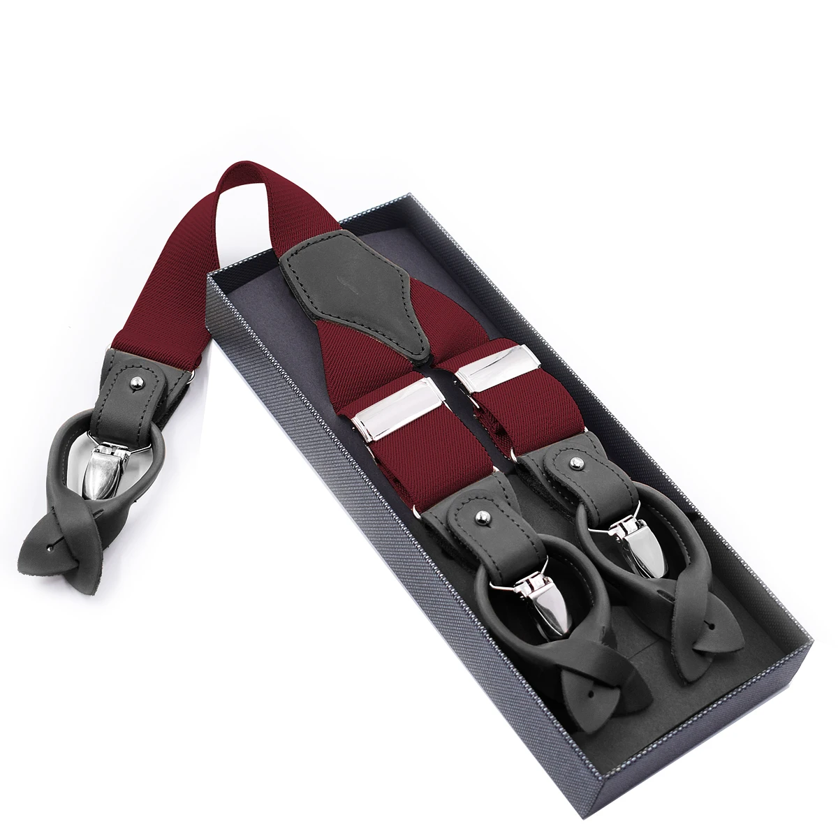 6 CLIPS BUTTON BRACES SUSPENDERS