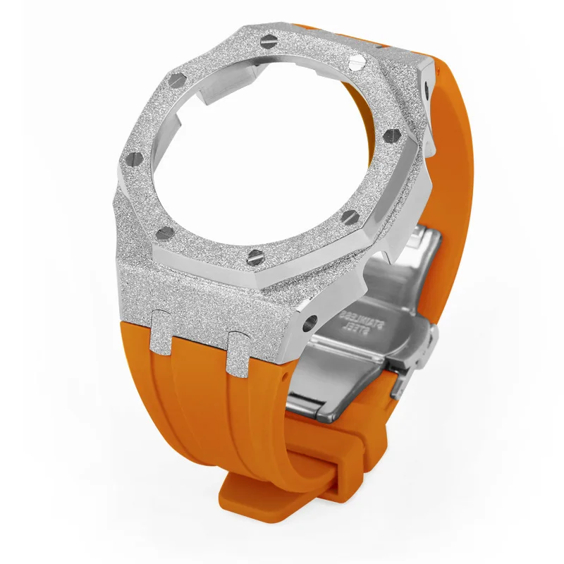 Новое поступление модификация комплект G SHOCK GA2100 GA2110 ремешок на резиновой ленте матовая сталь песок матовый чехол для часов casio