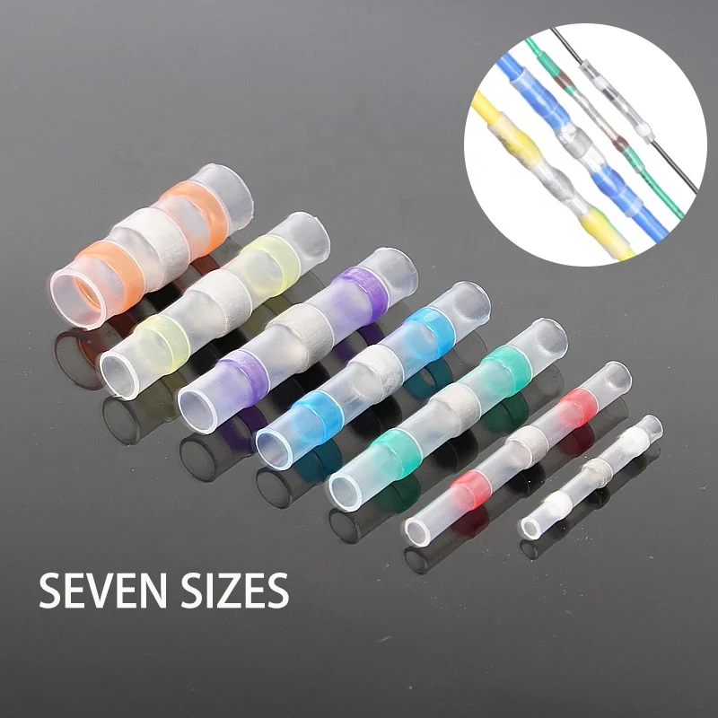 Heat Shrinkable Wire Connectors 10/20/30PCS SST21 Waterproof Sleeve AWG22-18 Butt Electrical Splice Tinned Solder Seal Terminal