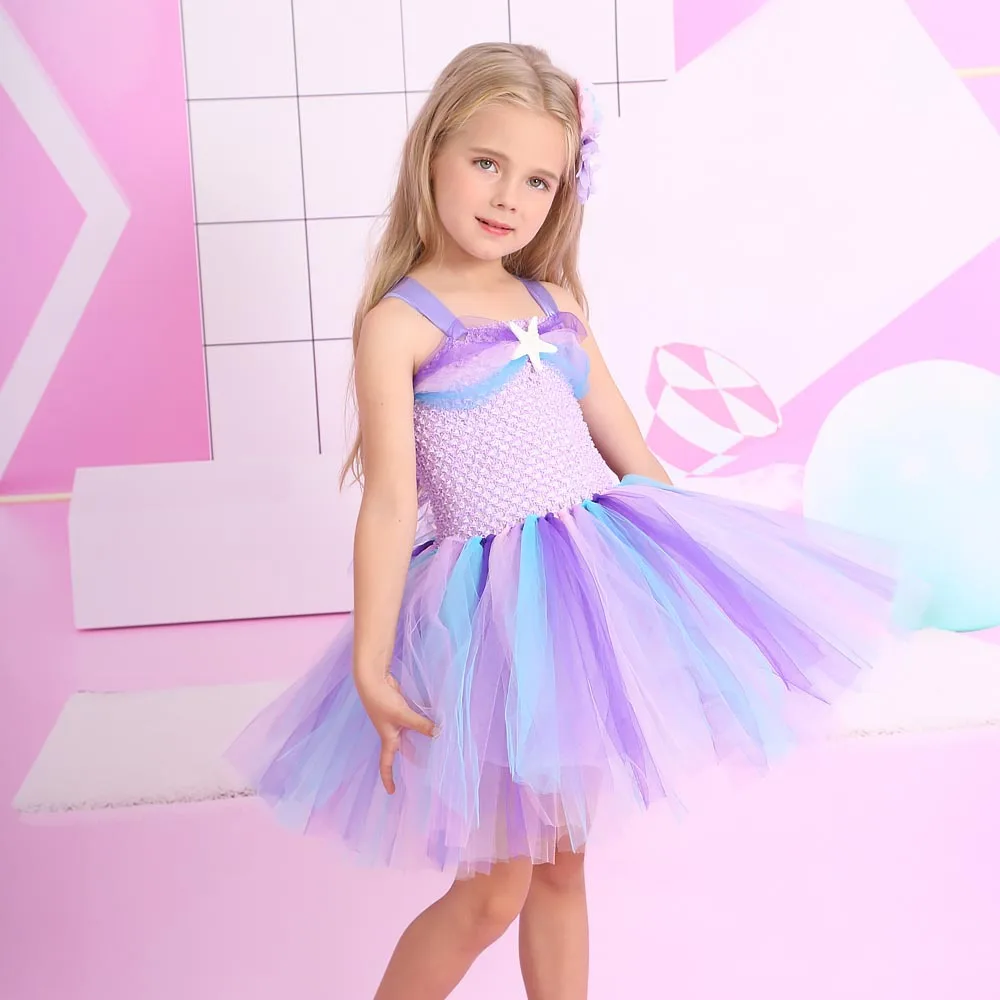 TV Movie Cartoon Party Dress Girl Princess Mermaid/Mermaids Halloween Party Cosplay Costume