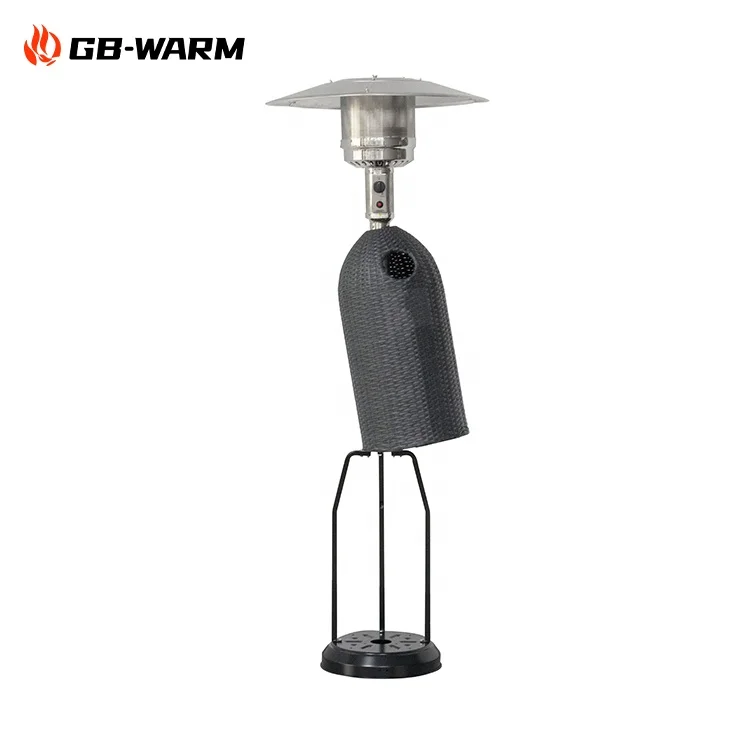 Online Shop Hot Selling Umbrella glass tube orchard supply deck dog house gas propane or butane rattan patio heater