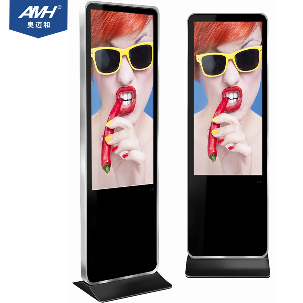 55 дюймов Digital Signage свободно стоящий рекламный дисплей экран ЖК-дисплей медиа-плеер и программное обеспечение для управления контентом
