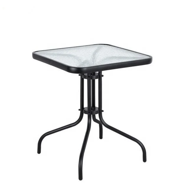 Cheap 60CM Square Tempered Glass Top Coffee Table Made In China