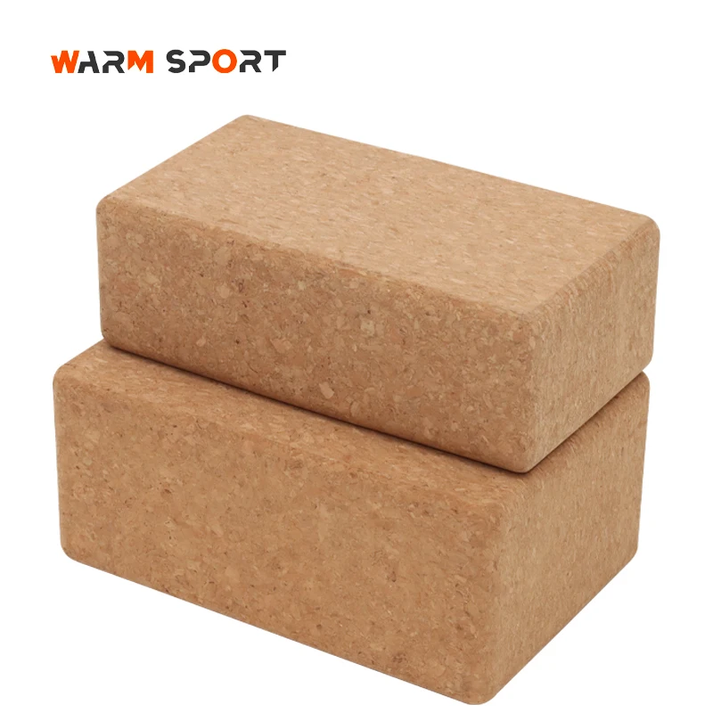 Hot Sale Custom Logo High Density Non-slip Cork Yoga blocks For Exercise