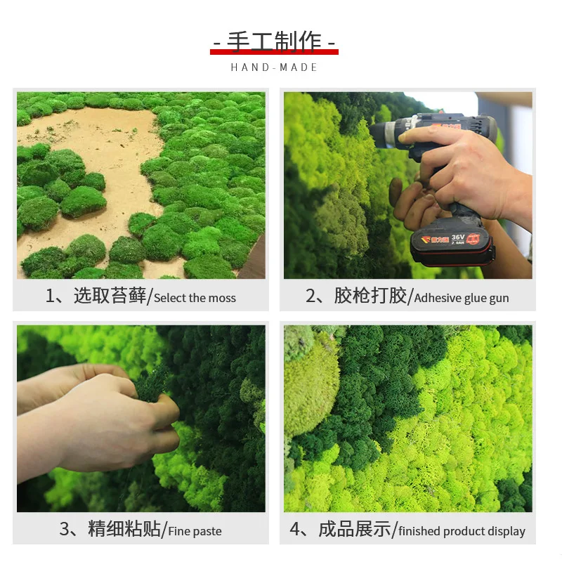 Factory directly supply preserved real natural decorative moss reindeer green moss 500g/box