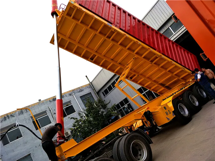 Tandam axle light tipper trailer for grain and fertilizer transport trailer