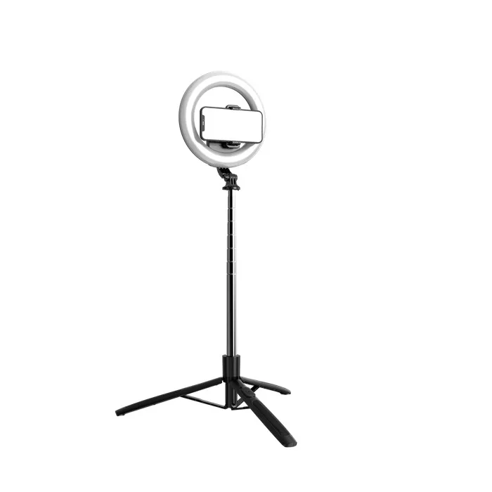 Q05s wireless remote cell phone live tripod mobile stand 168cm long selfie stick with ring light 8inch