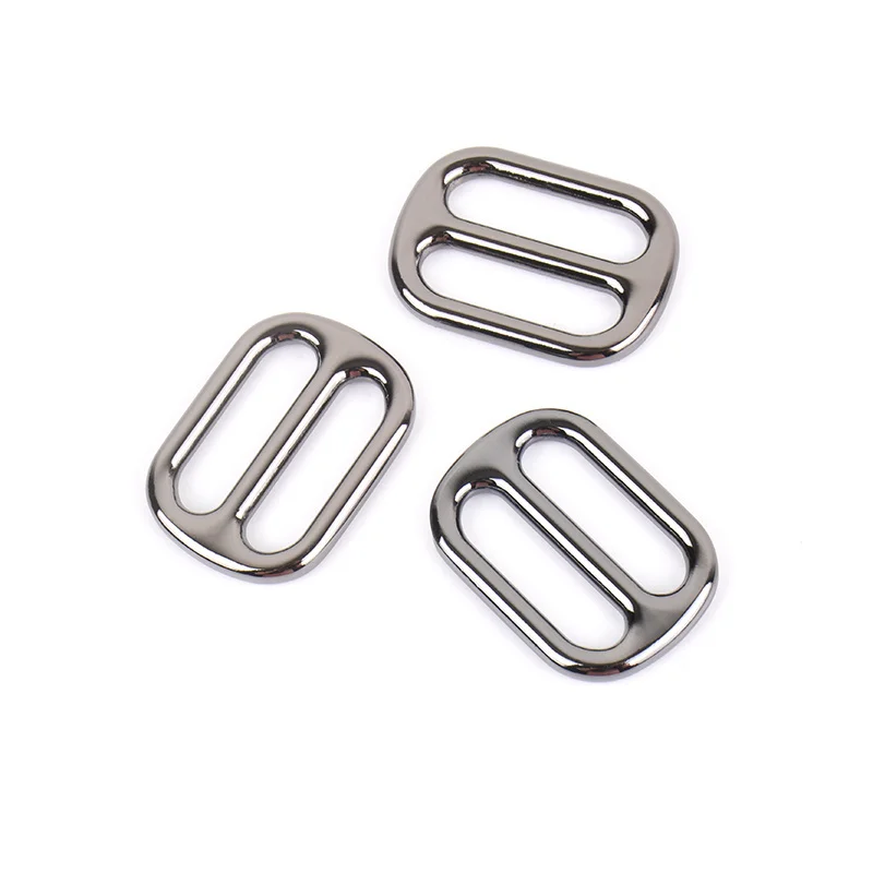 wholesale 1 inch metal slide adjuster buckle handbag hardware adjustable tri-glide buckle ladder straps belts adjustment buckle