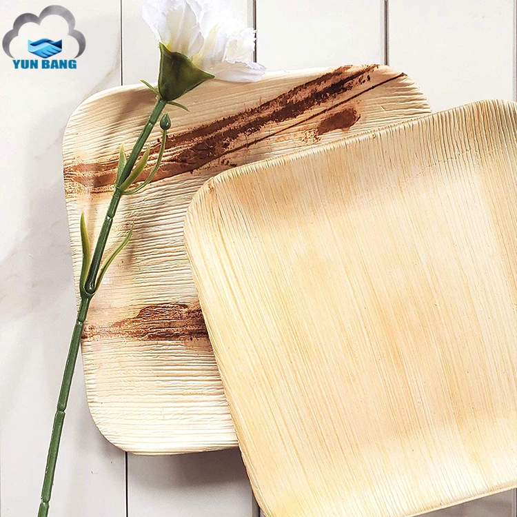 High quality and low price disposable ecological dinner palm leaf plate