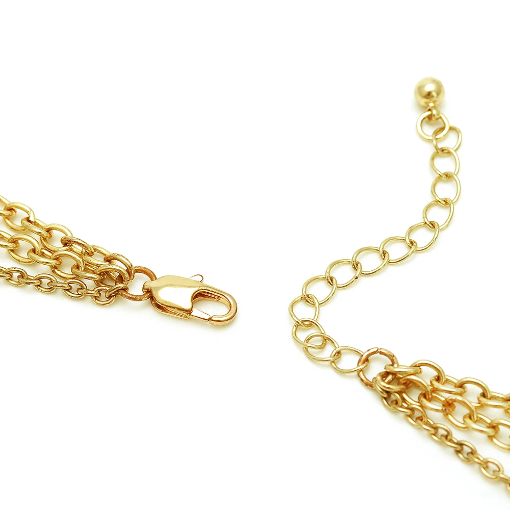 Homemade ins style jewelry multi-layer chain head coin Alloy necklace niche design clavicle chain for gift and women