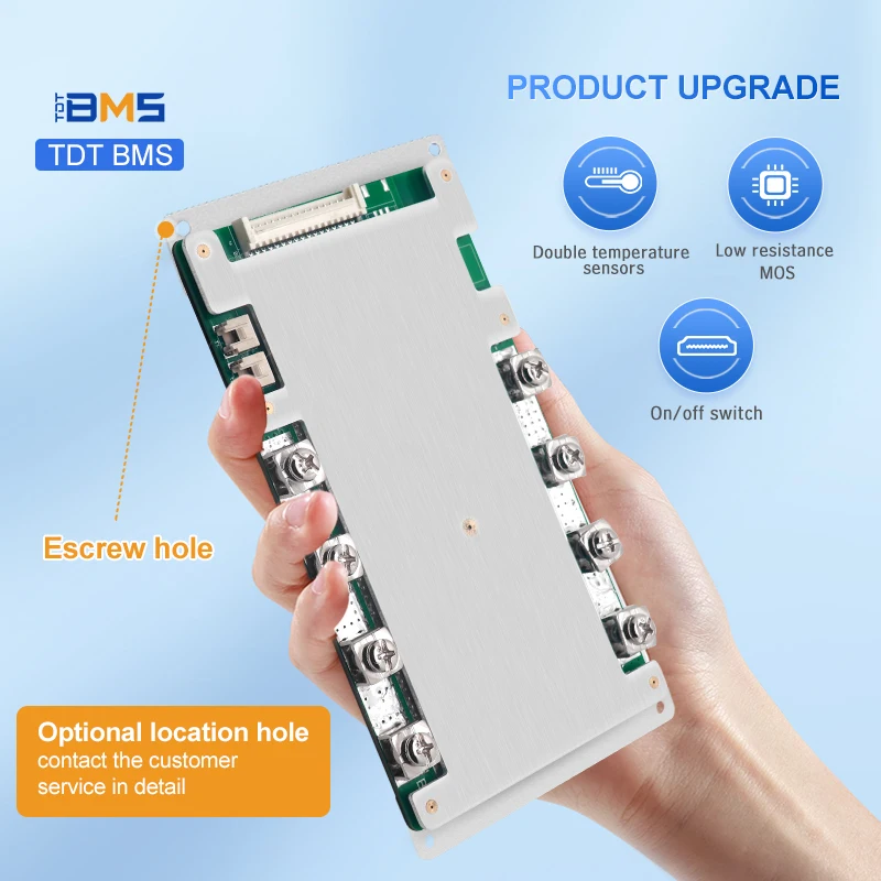 TDT Lifepo4 BMS 16S 48V 60A/80A/100A/150A/200A 18650 BMS 3.2V PCM PCB Board With Balance Function