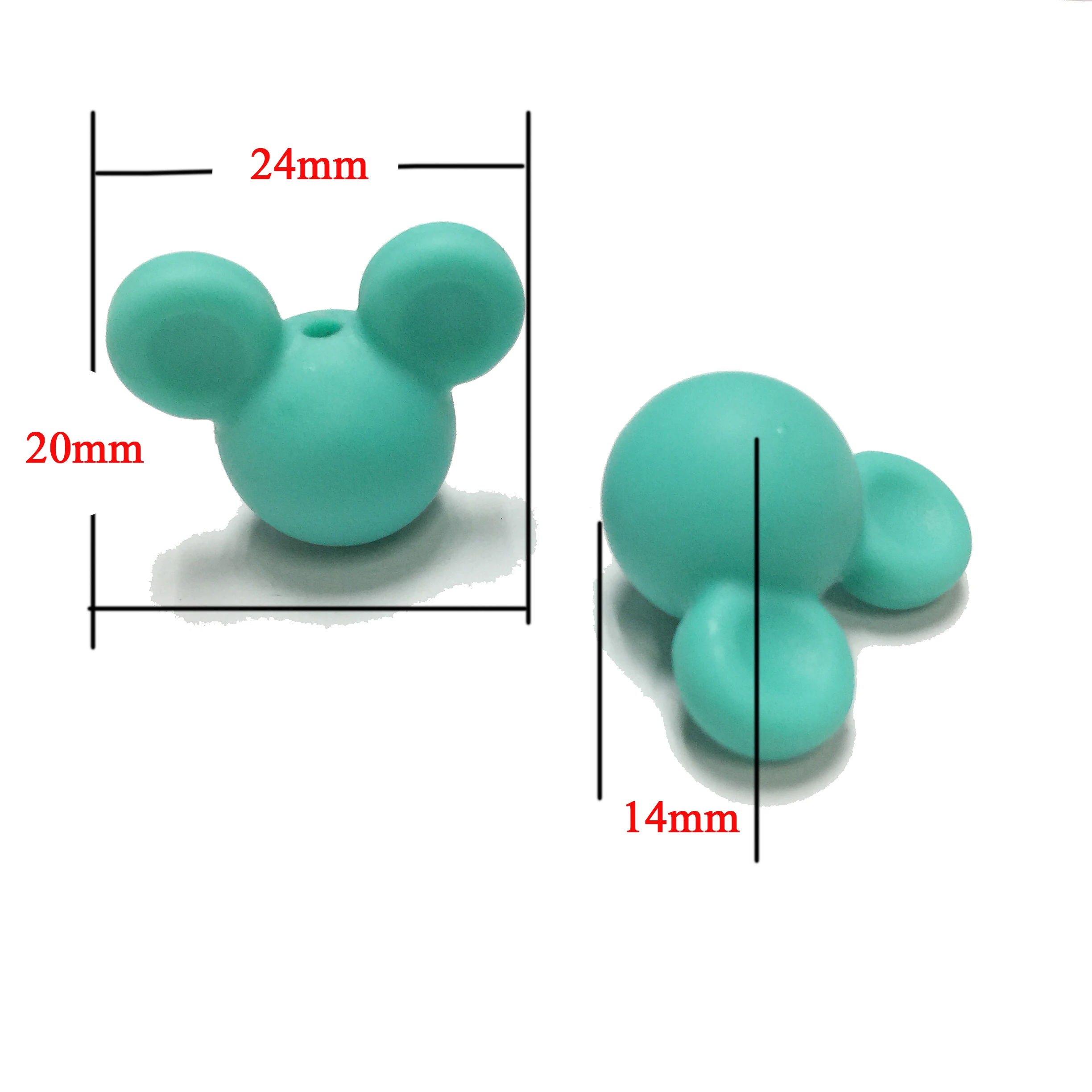 2020 оптовая продажа, заводская цена, силиконовые жевательные бусины для прорезывания зубов с Микки Маусом