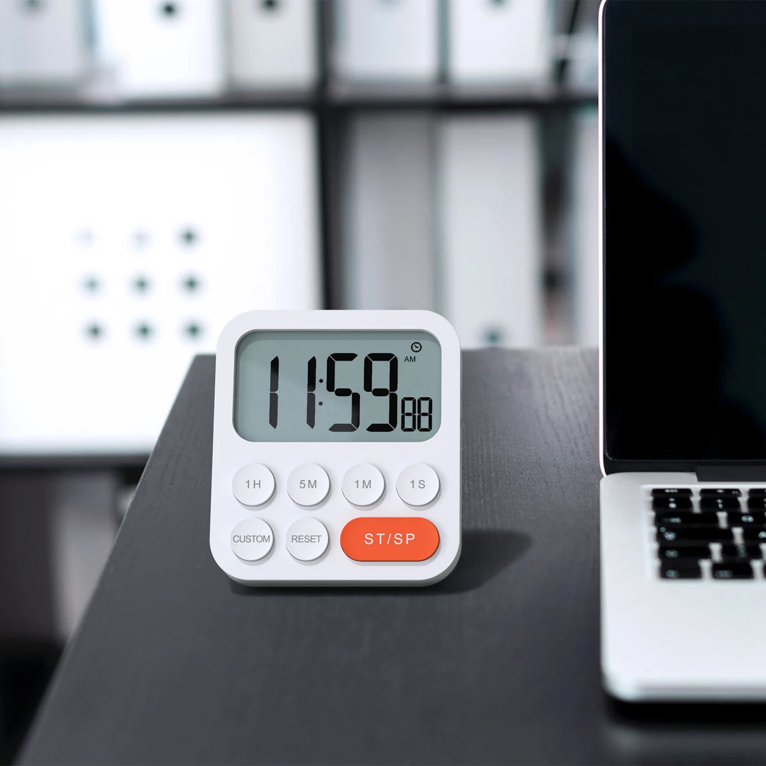 Hot selling LCD digital screen timer with large buttons and easy operation Clock kitchen timer with magnetic suction