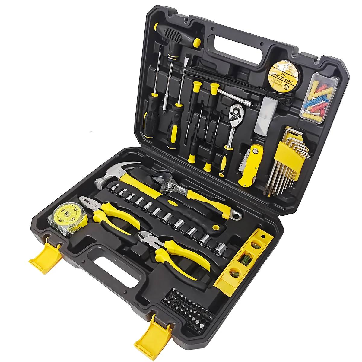 98 pcs factory supply kraft other hand tools set OEM tool case set in stubborn case