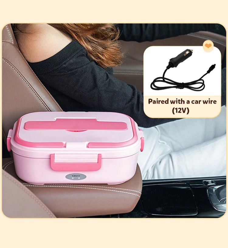 Customized Color Product 12V 120V 1000ml Electric Heatable Portable Lunchbox