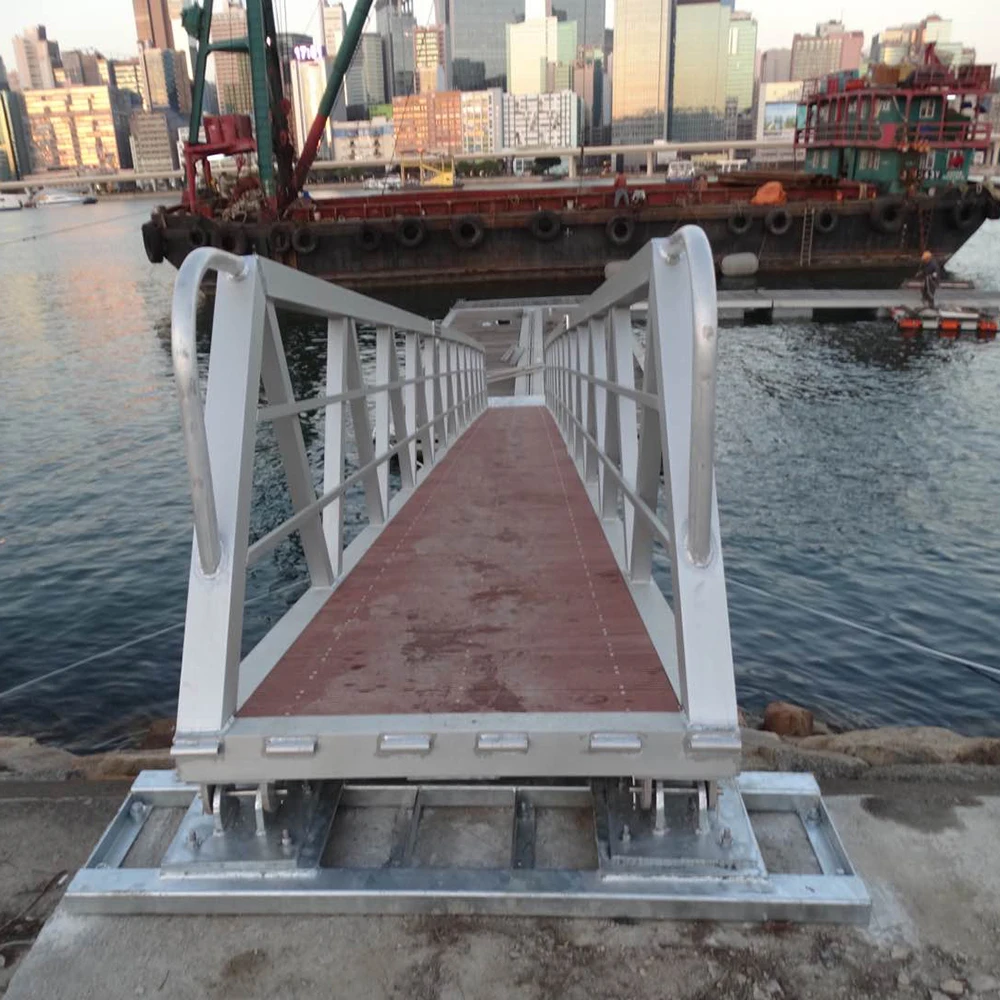 Marine Gangway Ladder High Quality Aluminium Frame Jetty Gangway With Ramp