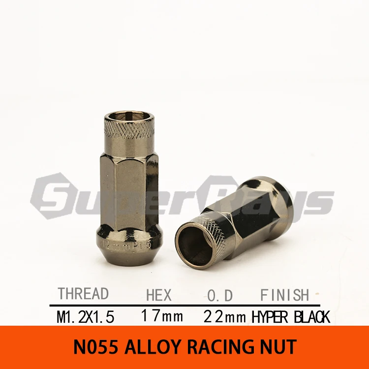 N055 GOLD MUTEKI Cone Seat 17mmHex M12x1.5/M12x1.25  Blister Packing Wheel Racing Nut Sets
