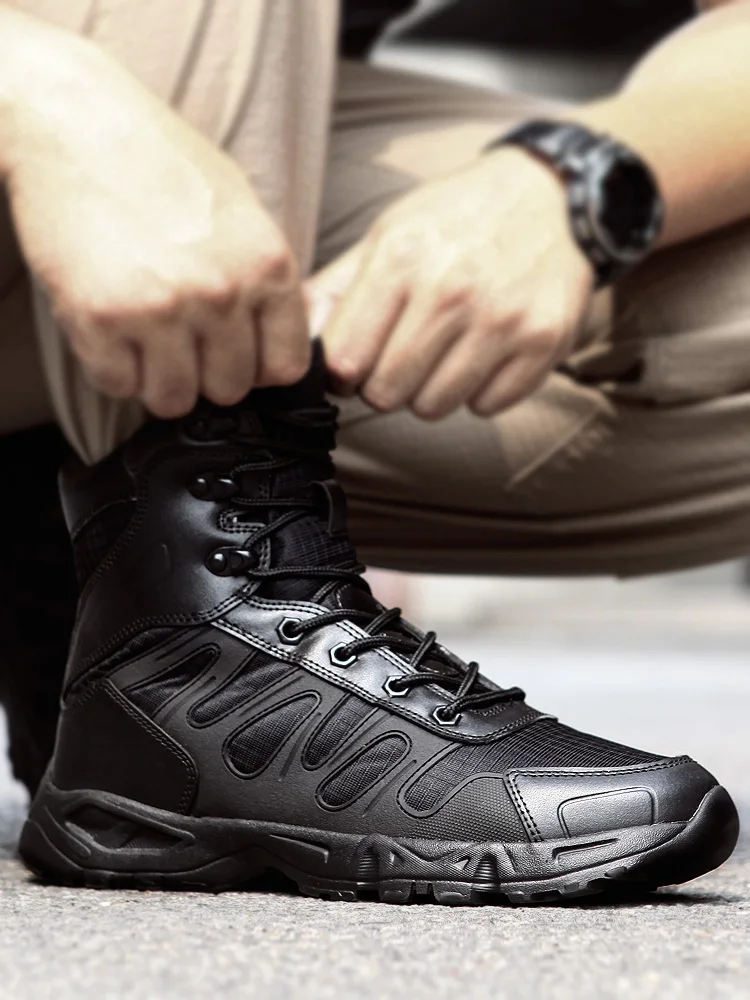  Военные легкие боевые военные тактические ботинки Осень-Зима теплые высокие дышащие для пустыни и походов