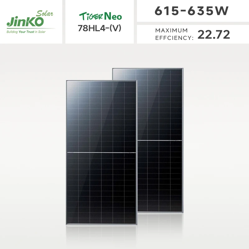 Двойная стеклянная солнечная панель Jinko Tiger Neo с высокой мощностью 615 Вт 620 625 630 Китай оптовая цена