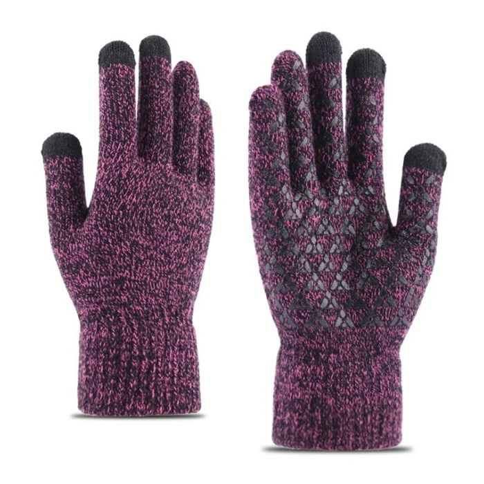 Hot Selling Warm Winter Gloves Touch Screen Knitted Woolen Gloves Thick Split Finger gloves