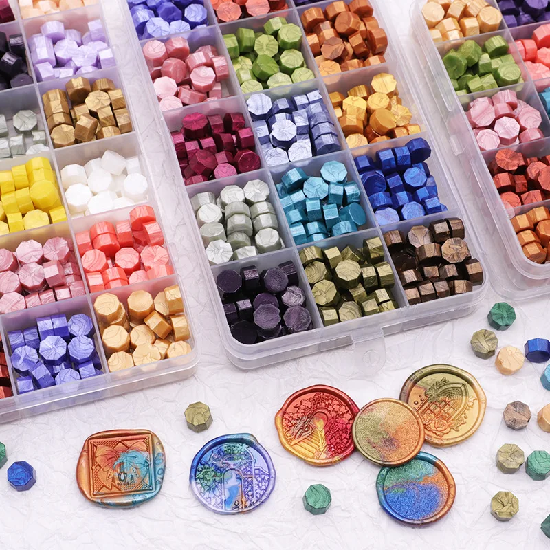 300Pcs Wax Seal Beads, Octagon Sealing Wax for Wax Seal Stamp Wedding Invitations Envelopes Gift Wrap