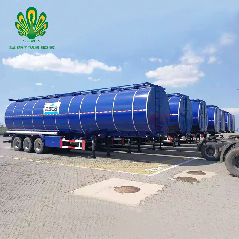 Asphalt road construction tanker semi trailer 6-inch butterfly valve unloading faster