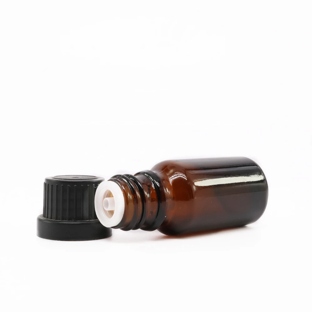 Hot sales 5ml 10ml 15ml 30ml amber glass essential oil bottle with euro dropper cap