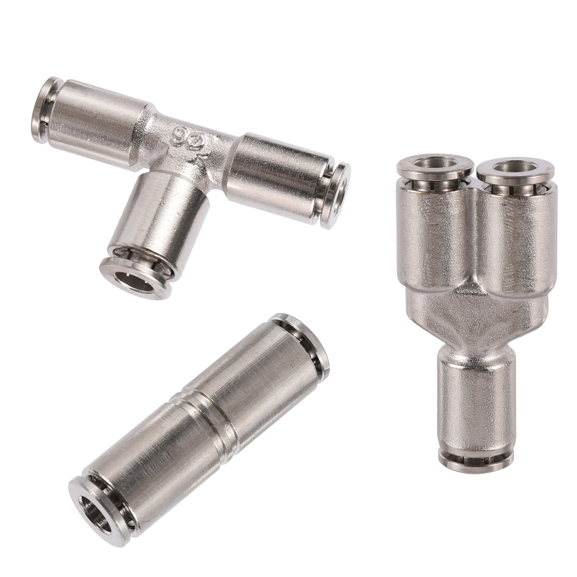 Nickel Plated Copper Metal Connector 6/8/10/12/14/16mm Pneumatic Air Hose Fitting Quick Plug Coupling