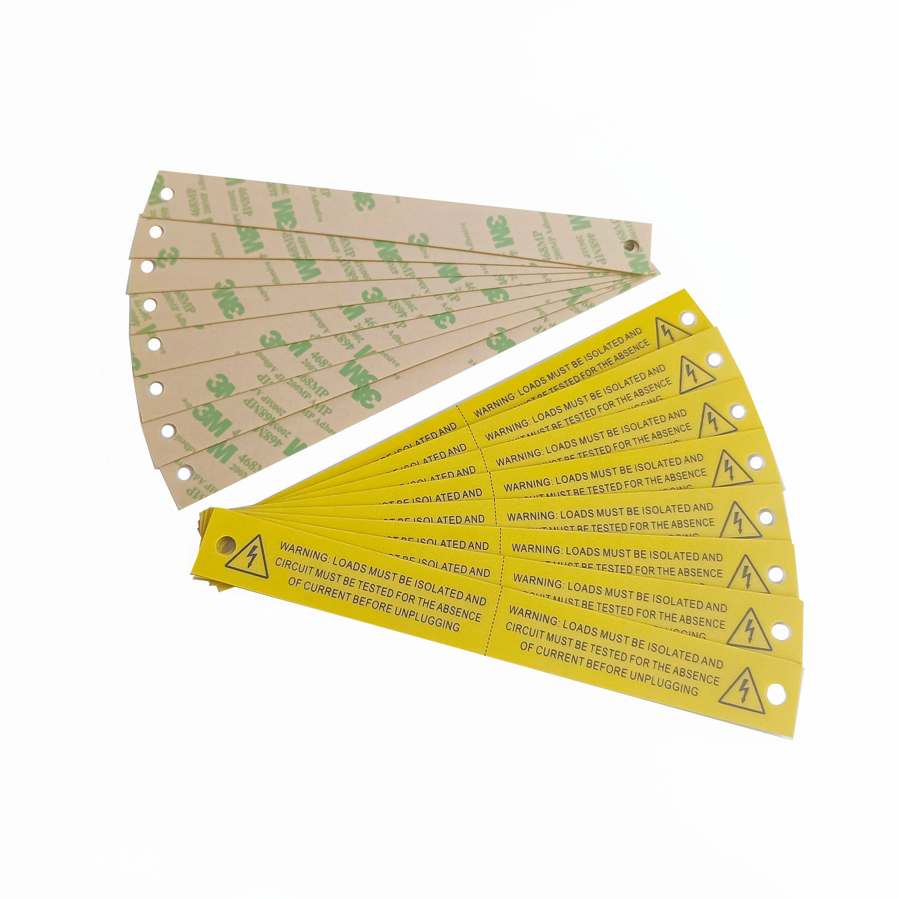 Matte current warning sticker for electrical danger Warning label waterproof digital printing PC PVC Vinyl PV solar power 3M