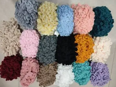 Wholesale Alize Puffy Fine Blanket Yarn Finger Loop Chenille Yarn   No hook   No needle,Puffy Yarn, Bulky yarn