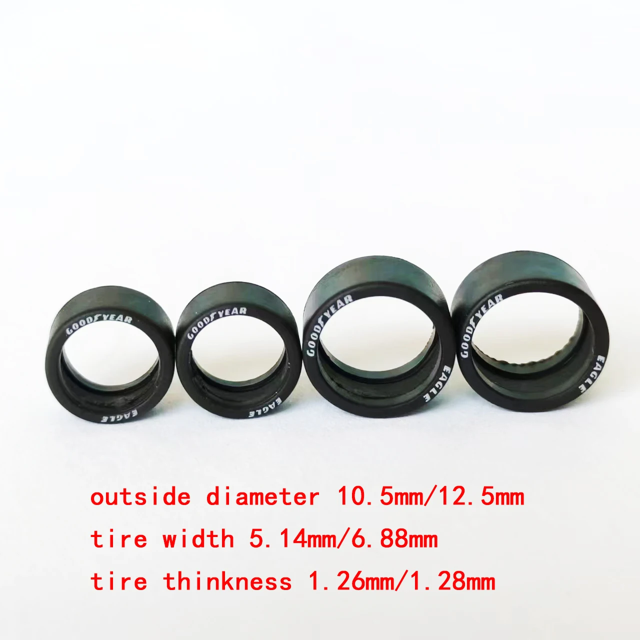 1/64 Rubber Tires 10.8mm/11mm/12.8mm/13mm/14.1mm/14.5mm/16.9mm for Hot Wheel/Matchbox/Domeka