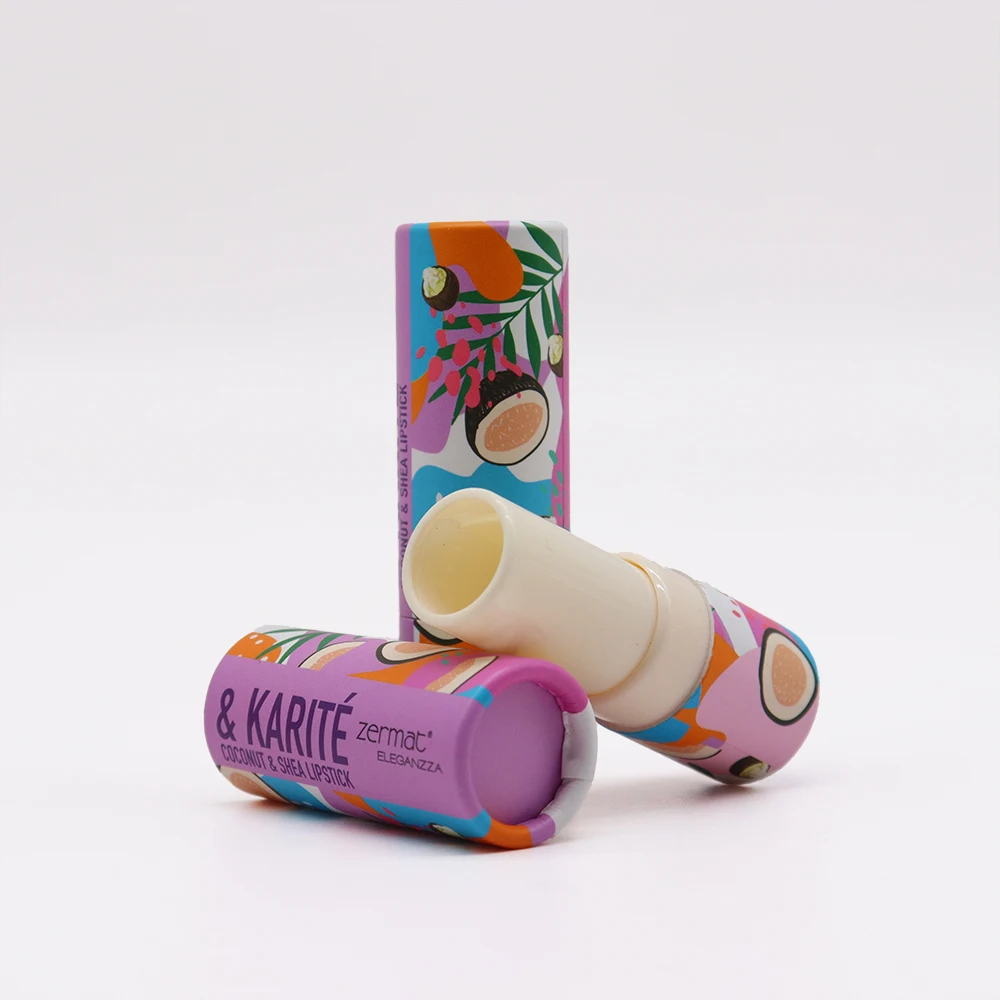 Custom Printed Luxury Biodegradable Twist Up Craft Paper Container Packaging paper tube Cosmetic Lipstick Paper Lip Balm Tube