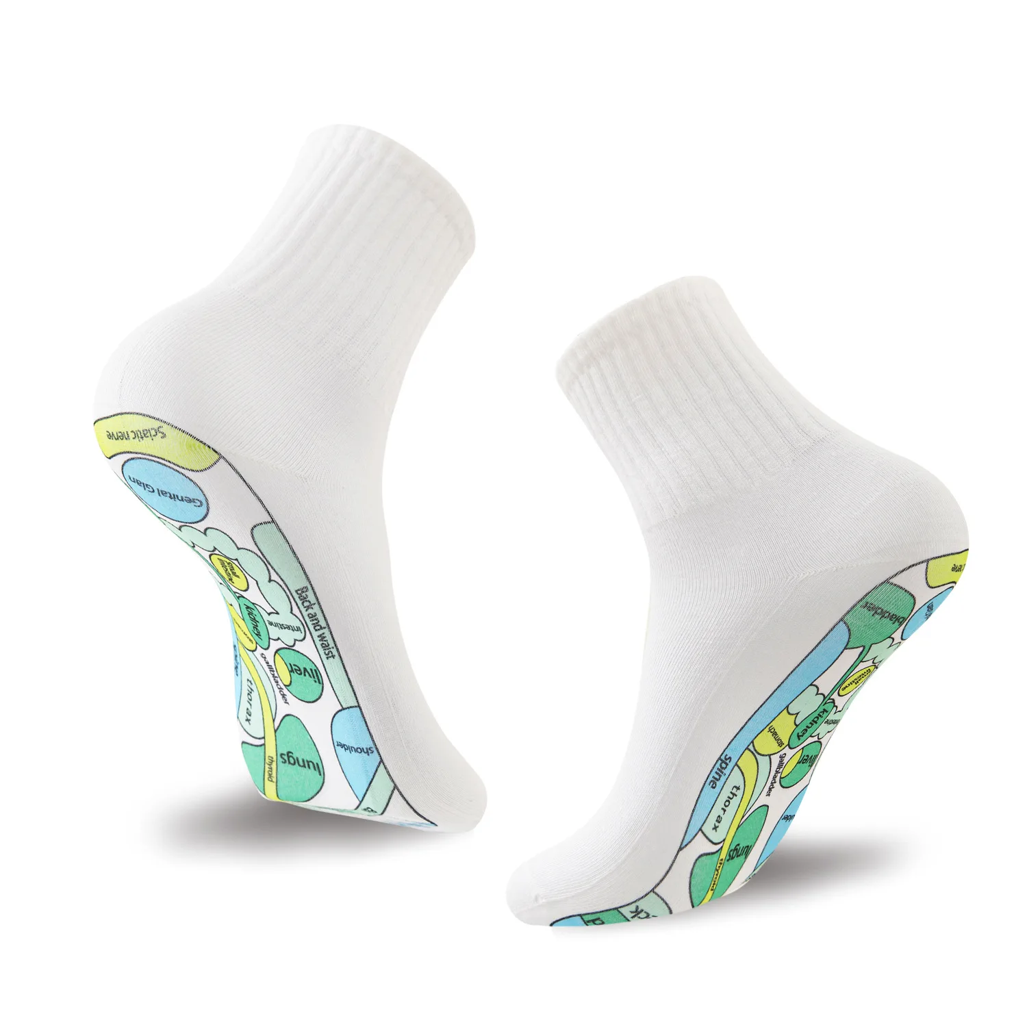 Men Four Seasons Acupressure Reflexology Foot Massage Socks Acupressure Reflexology Socks With Pressure Point Outlines