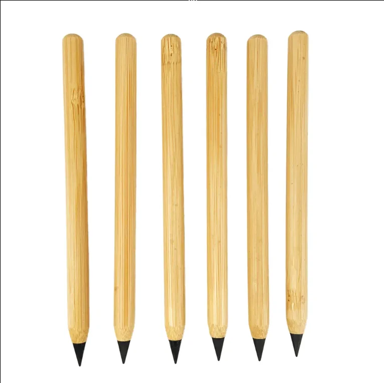 Custom Eco-friendly Bamboo Inkless Pen and Pencil Set HB Hardness New Design for 15 Years Colorful Lead for Drawing and Work