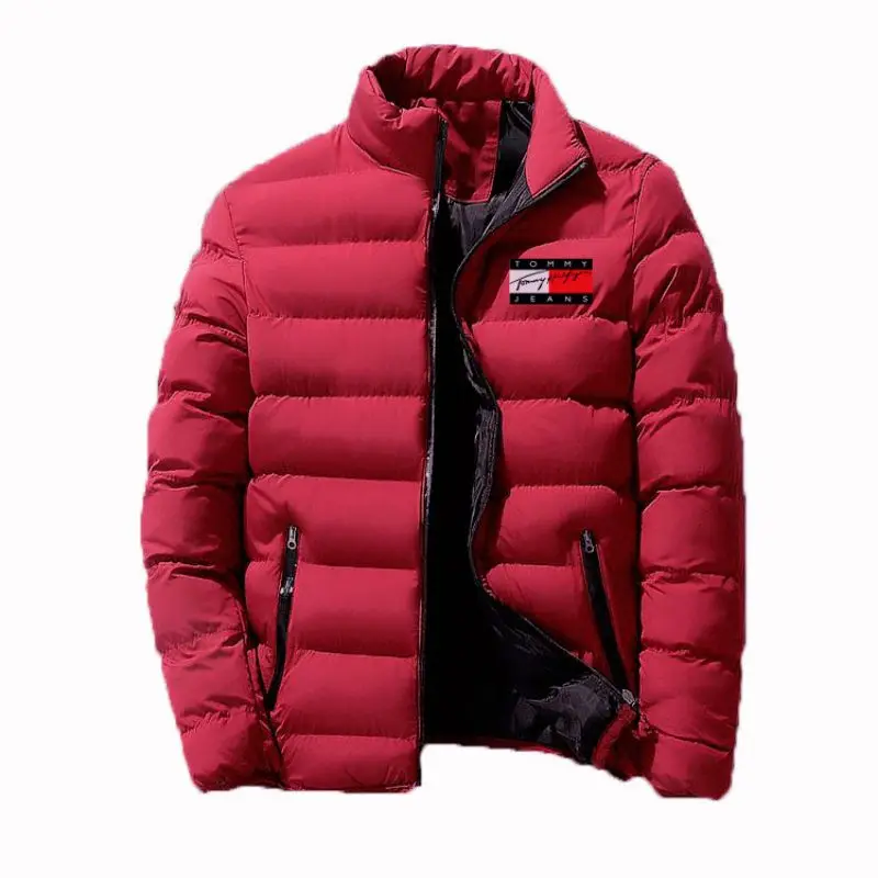 Мужская приталенная куртка, модное короткое теплое пальто, утепленная хлопковая куртка