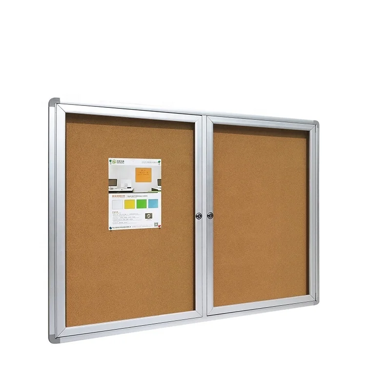 New Design 4Mm Thick Self-Healing Natural Cork And Glass Message Notice Cork Bulletin Board