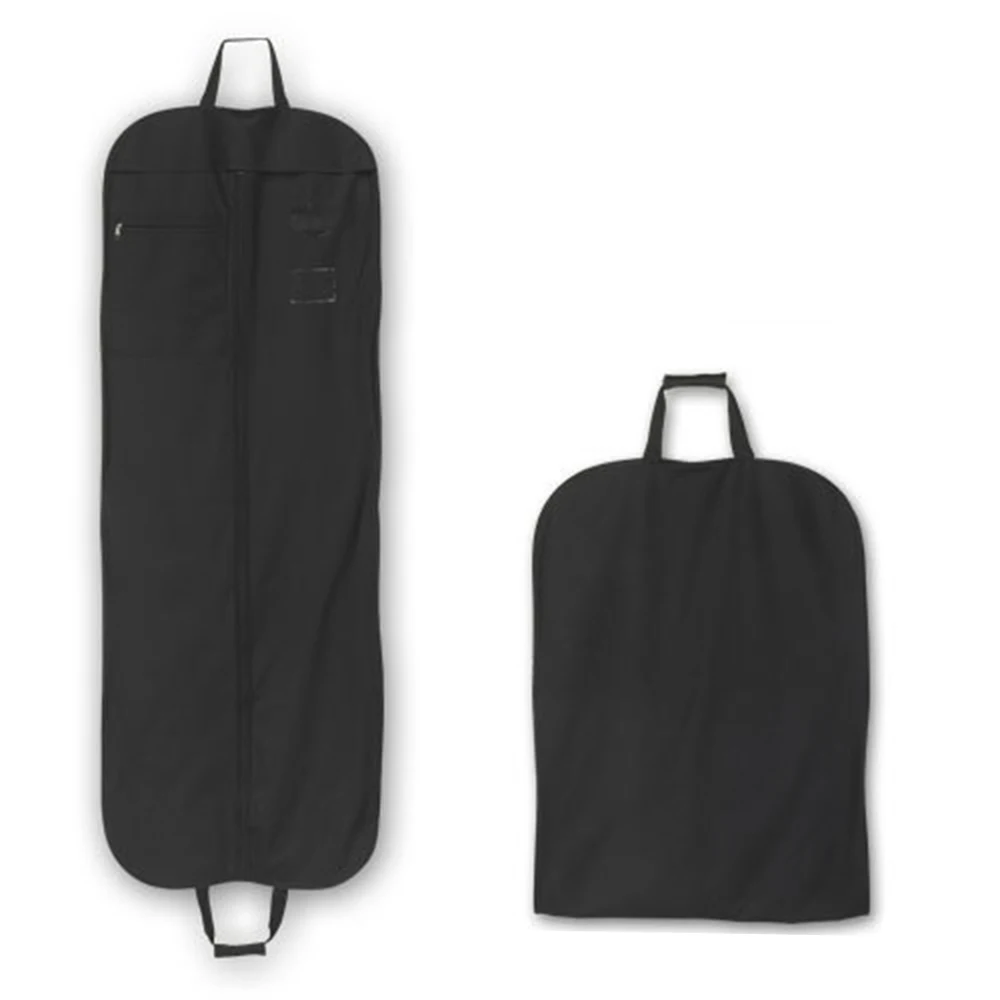 Cheap Black  Custom Logo Clothes Gown Packaging Garment Bag Oxford  Nonwoven  Dress Suit Protector Garment Bag With Zipper