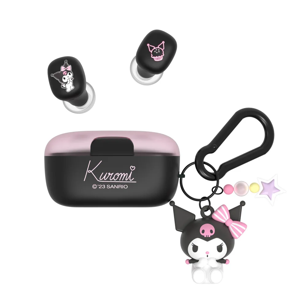 Высококачественная Bluetooth-гарнитура Sanrioed беспроводные наушники Kuromi Melody спортивные для бега